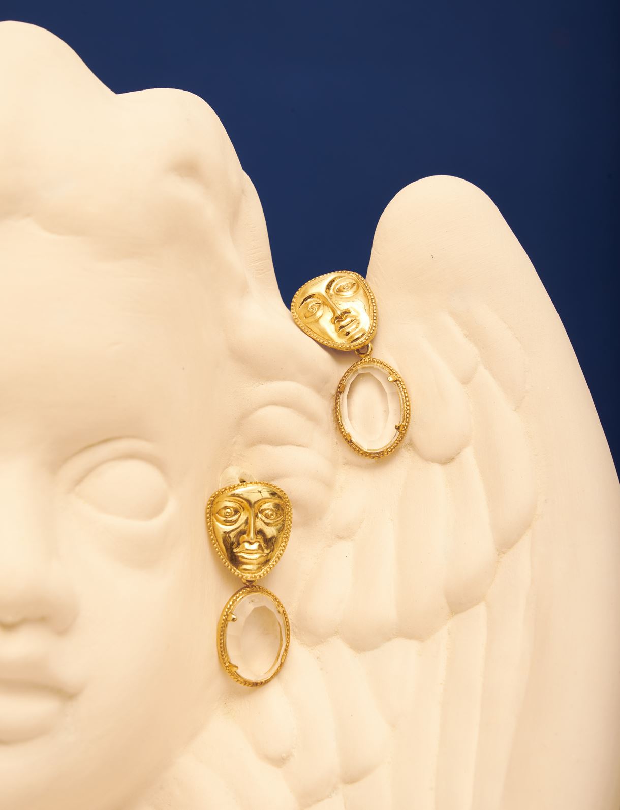 Transparent Earrings Atlas heads