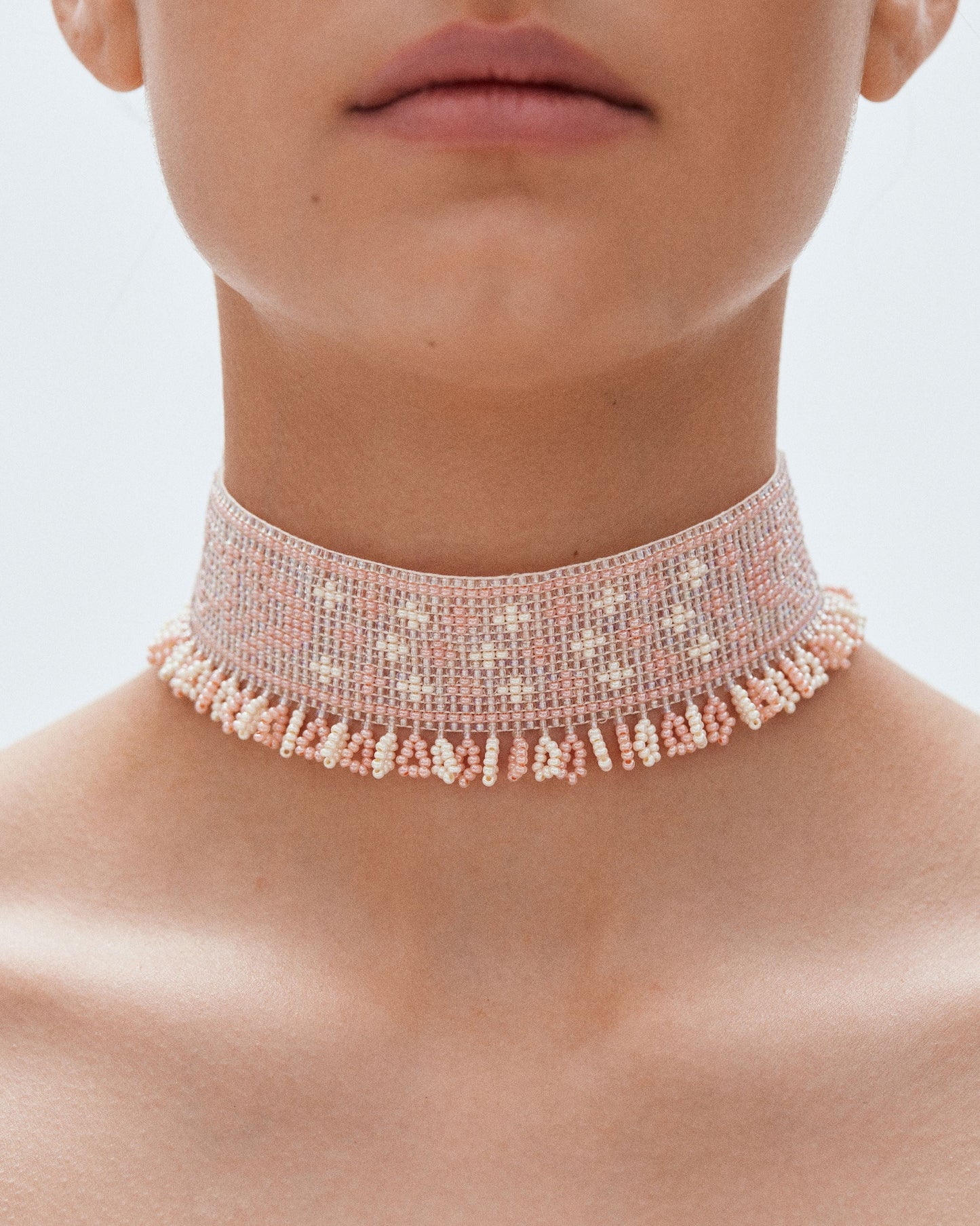Mermaid Beaded Herdan in Pink