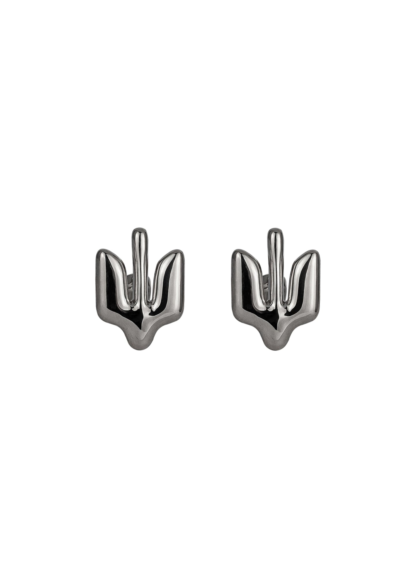 Silver Cufflinks Trident