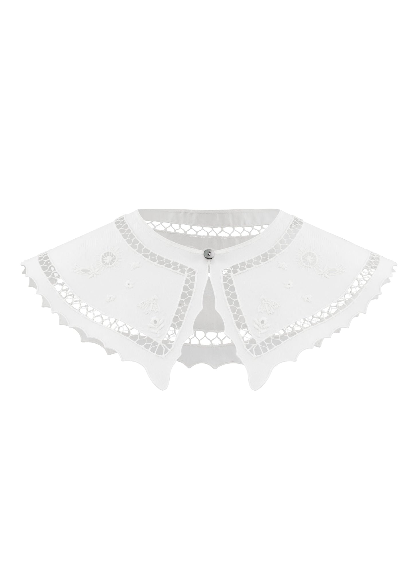 Vytynanka Triangle Collar in White