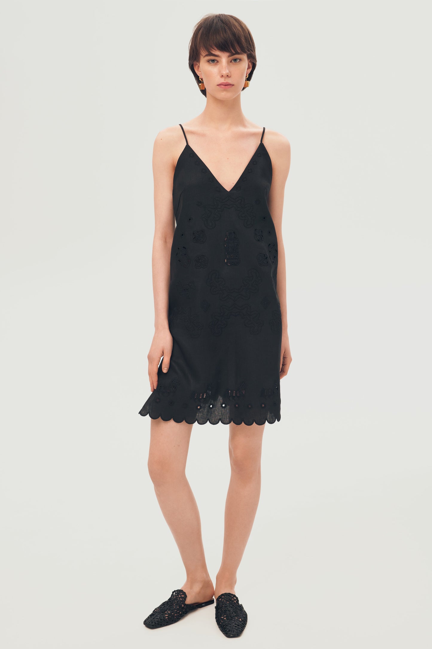 Oliviia Embroidered Mini Dress