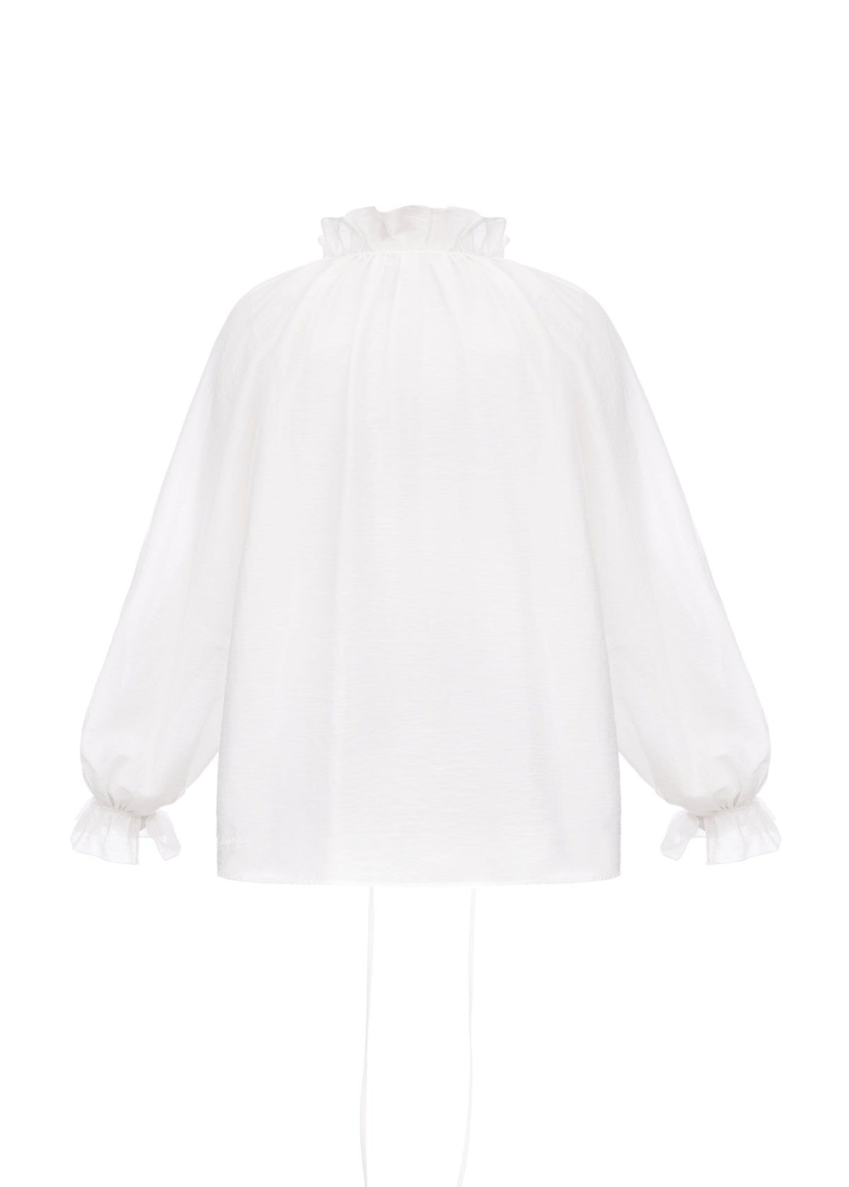 Gafiia Ruffled Blouse in White