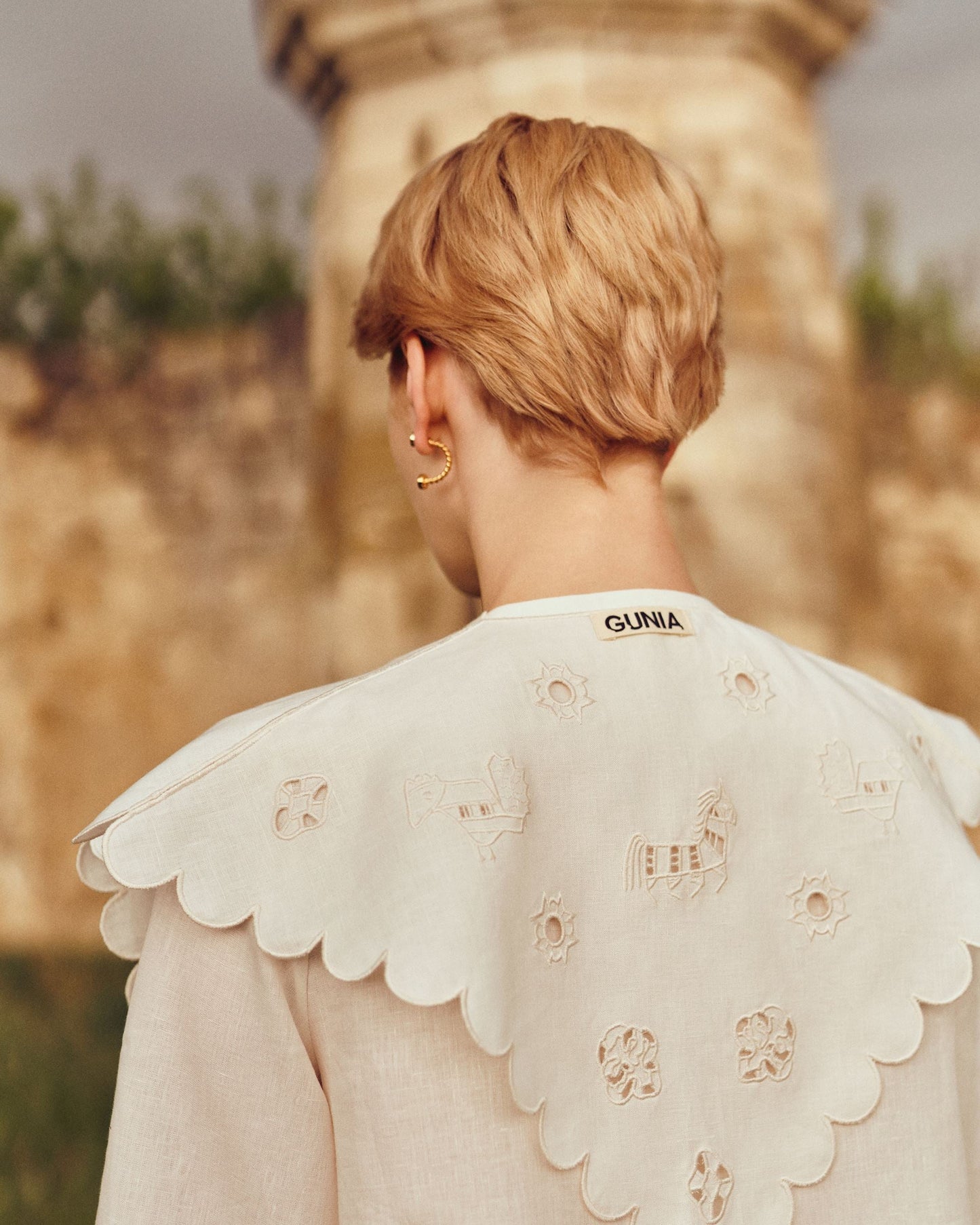 Severyna Shirt with Embroidered Collar