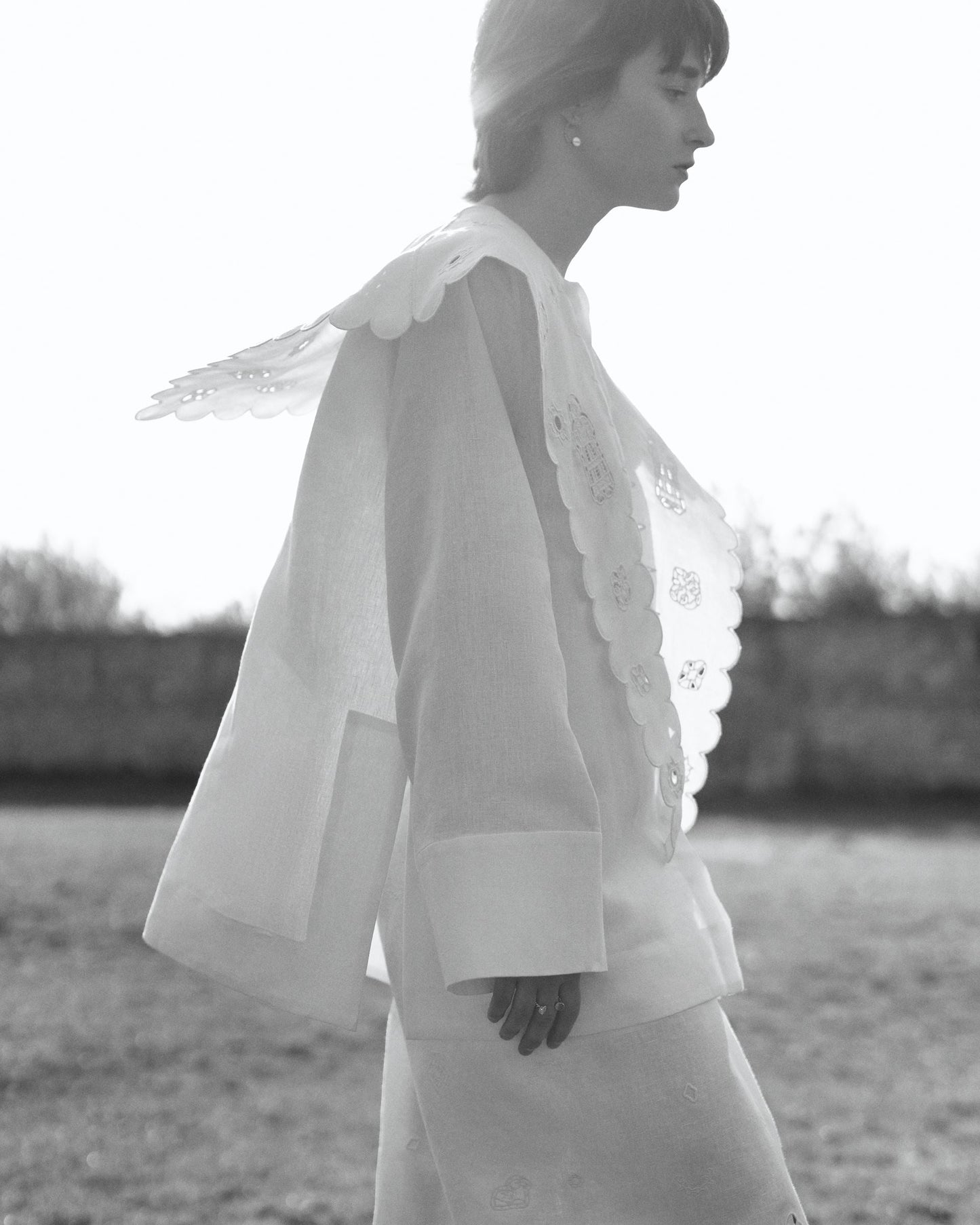 Severyna Shirt with Embroidered Collar