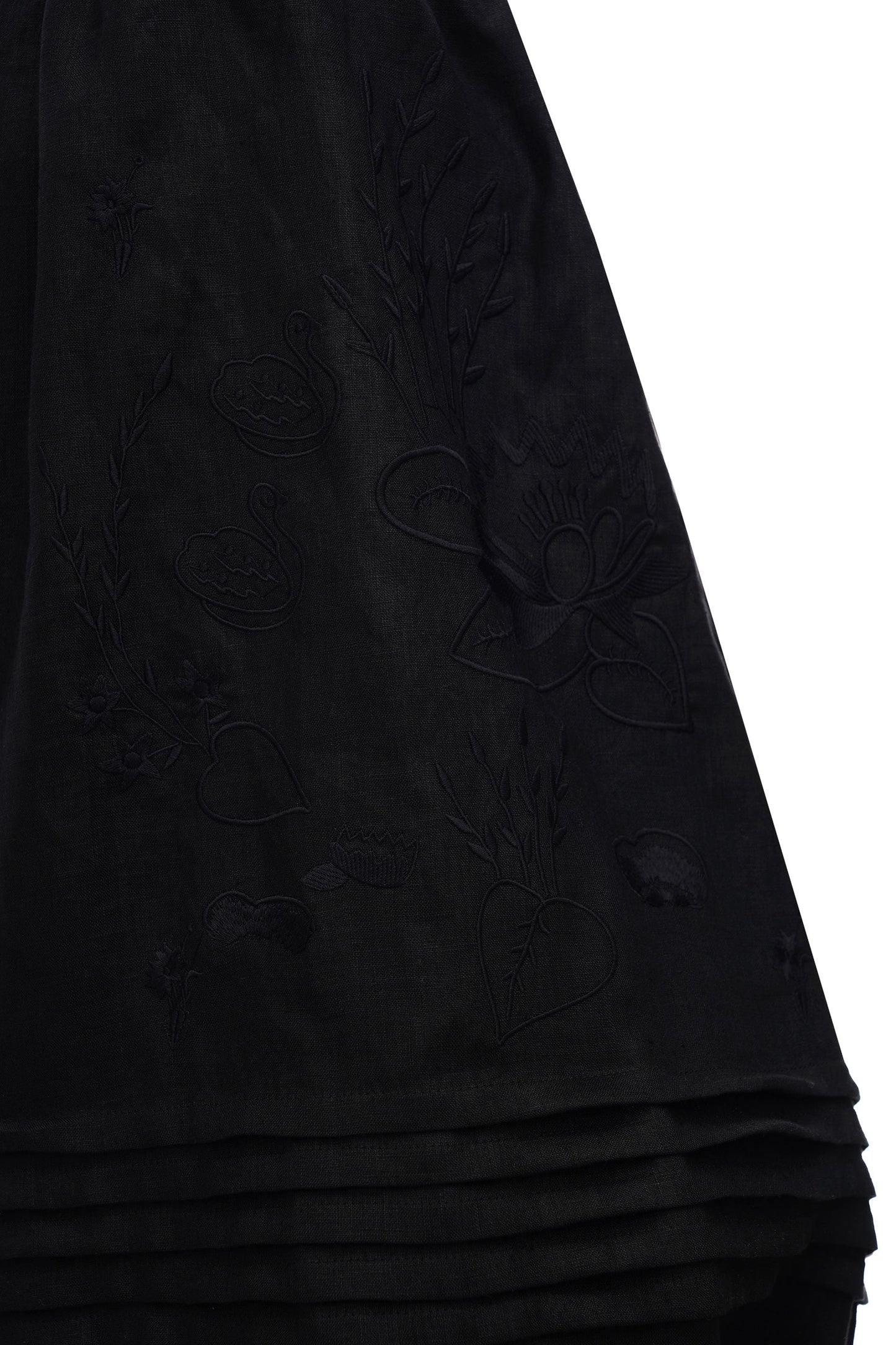 Tomila Embroidered Dress in Black