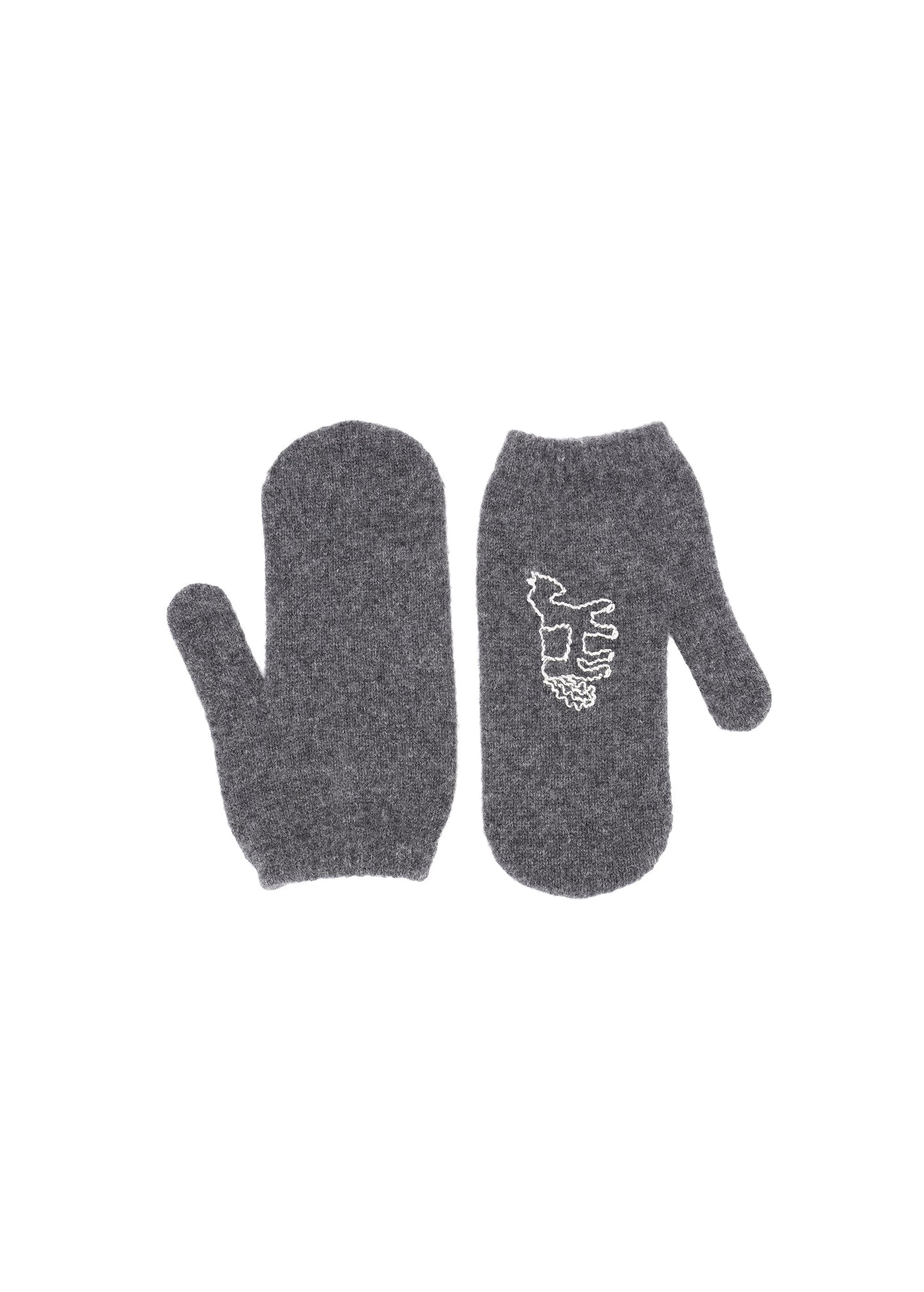 Konyk Cashmere Mittens in Grey