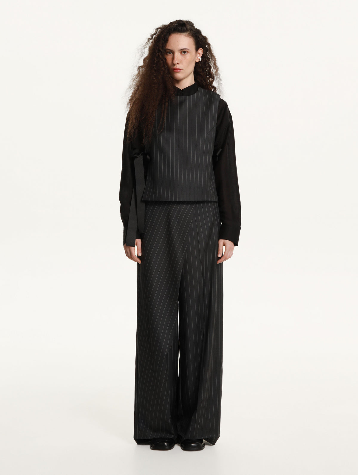 Striped Wrap Pants