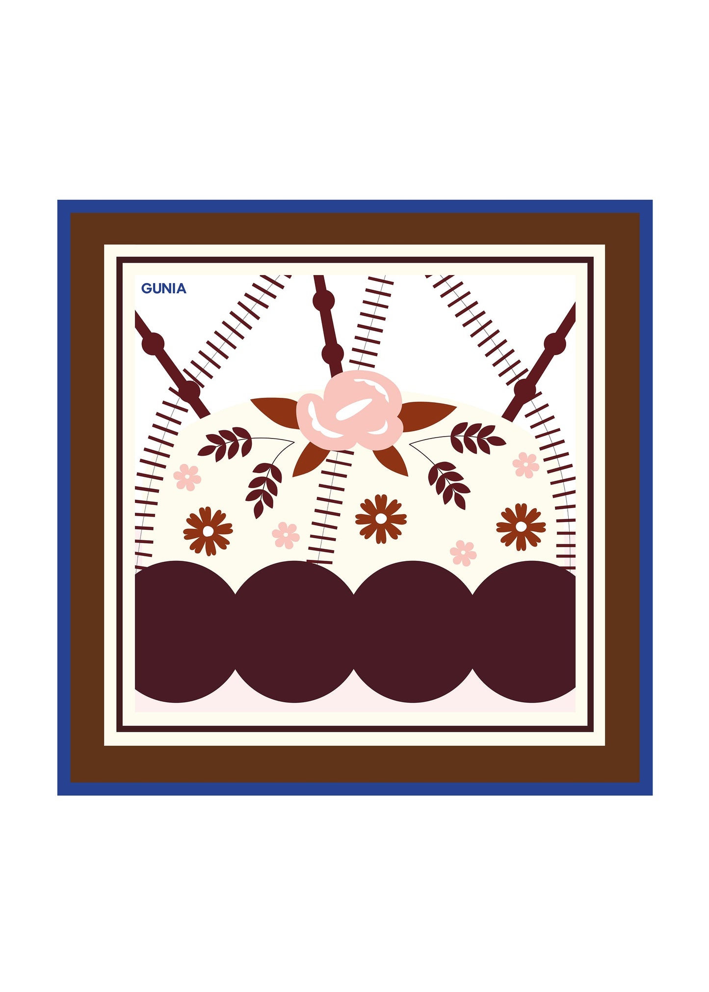 Korovai Silk Headscarf in Brown