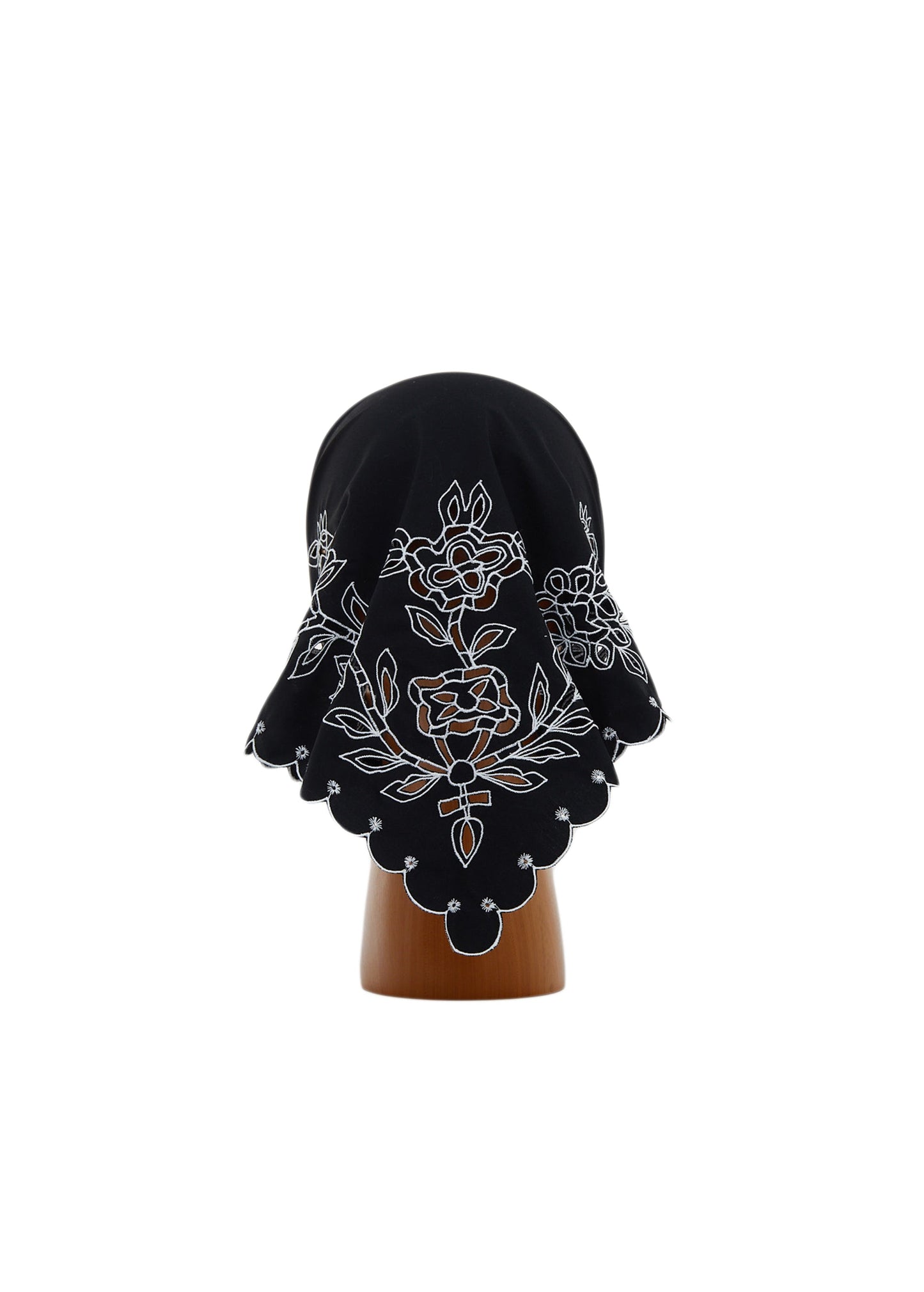 Black Vytynanka Headscarf