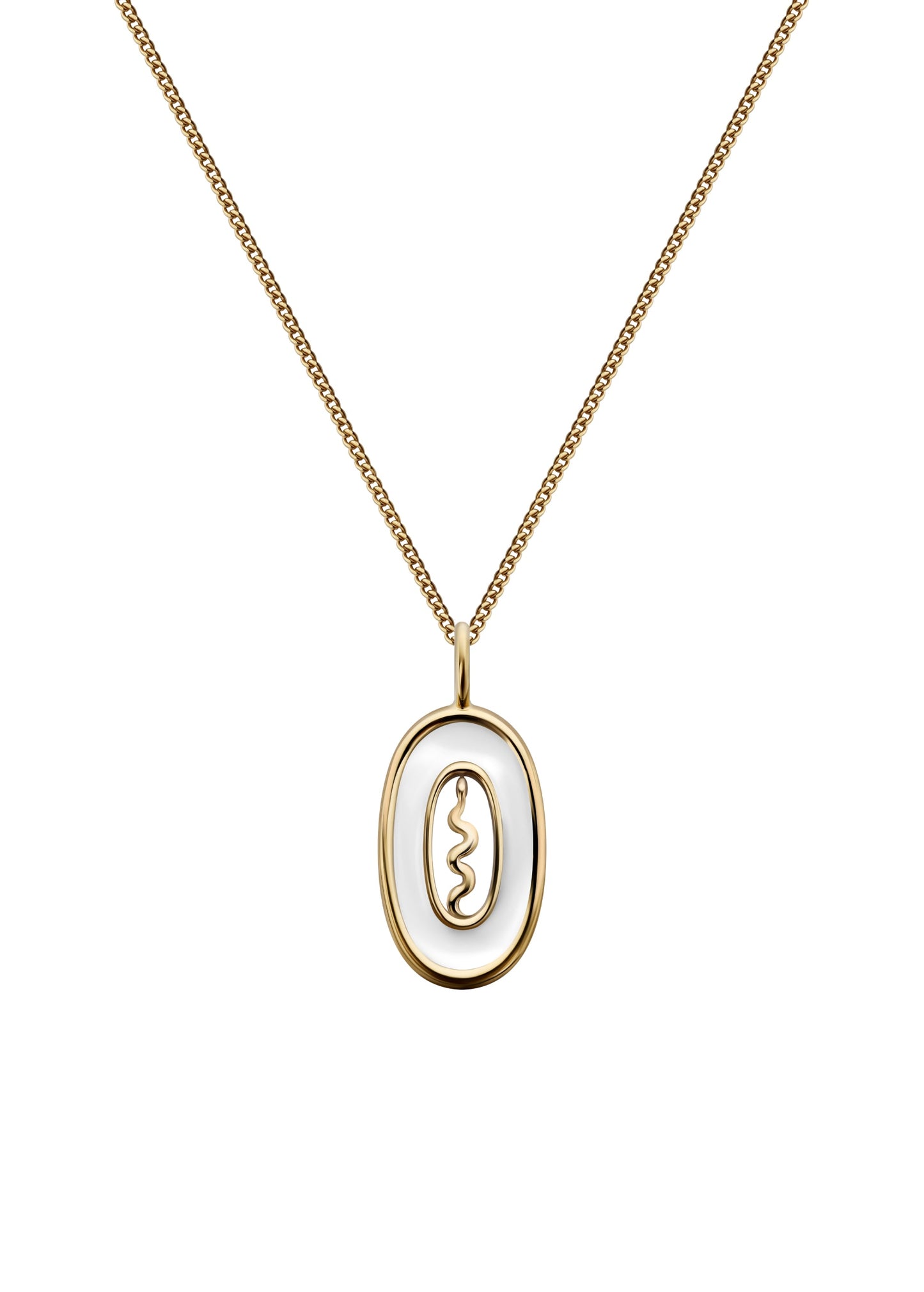 Serpent Necklace in White