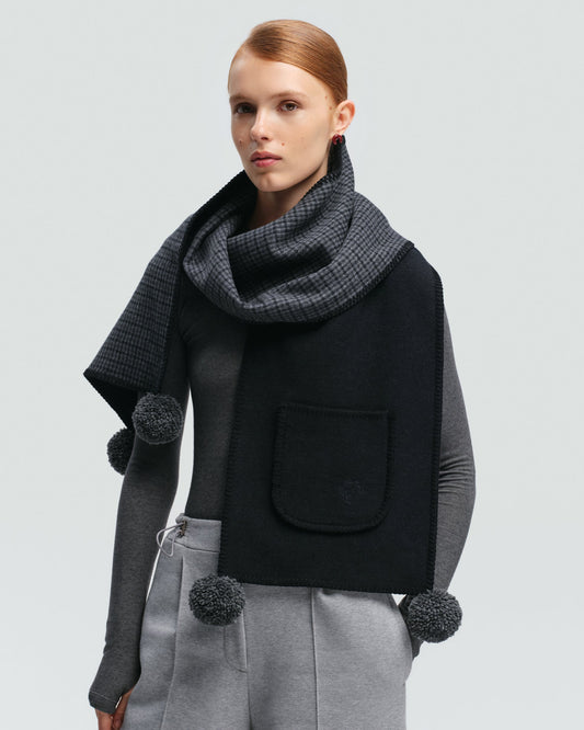GUNIA Cashmere Scarf in Dark-Grey