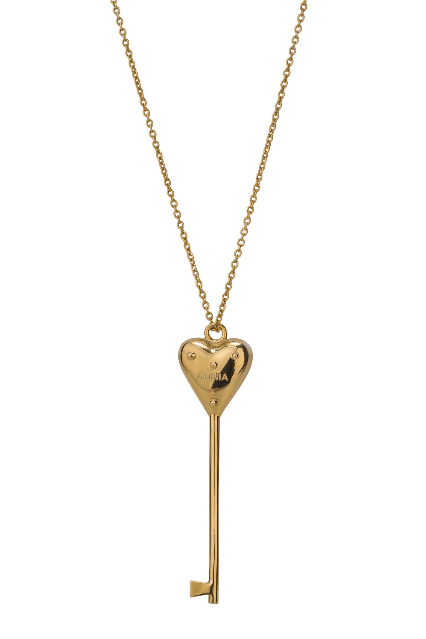 Gold Plated Key to the Heart Pendant