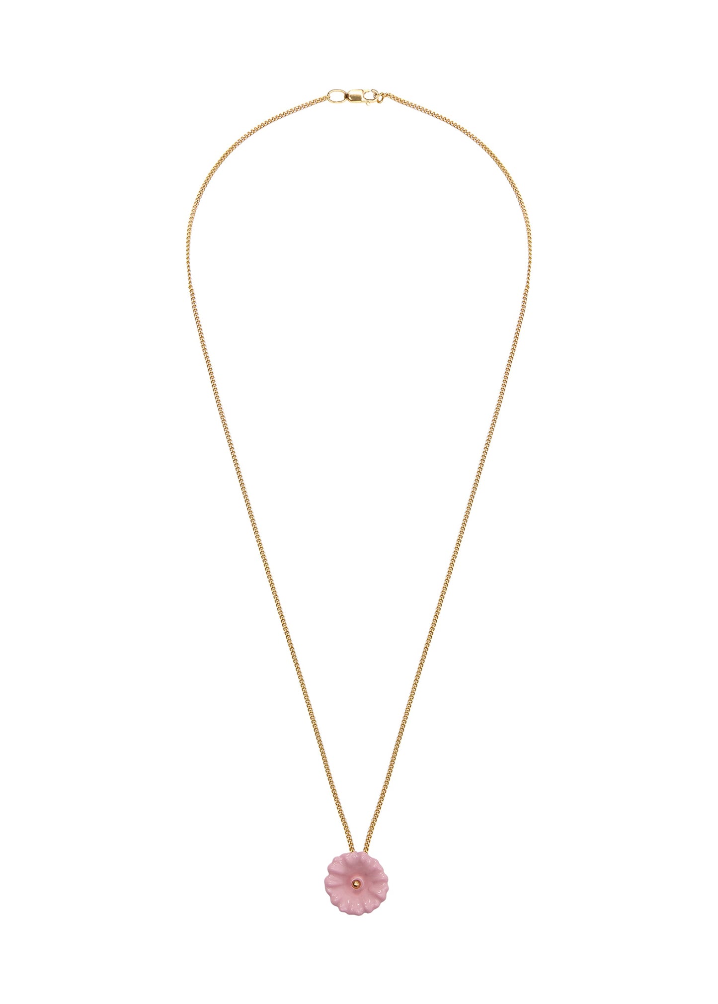 Malva Flower Pendant in Gilding