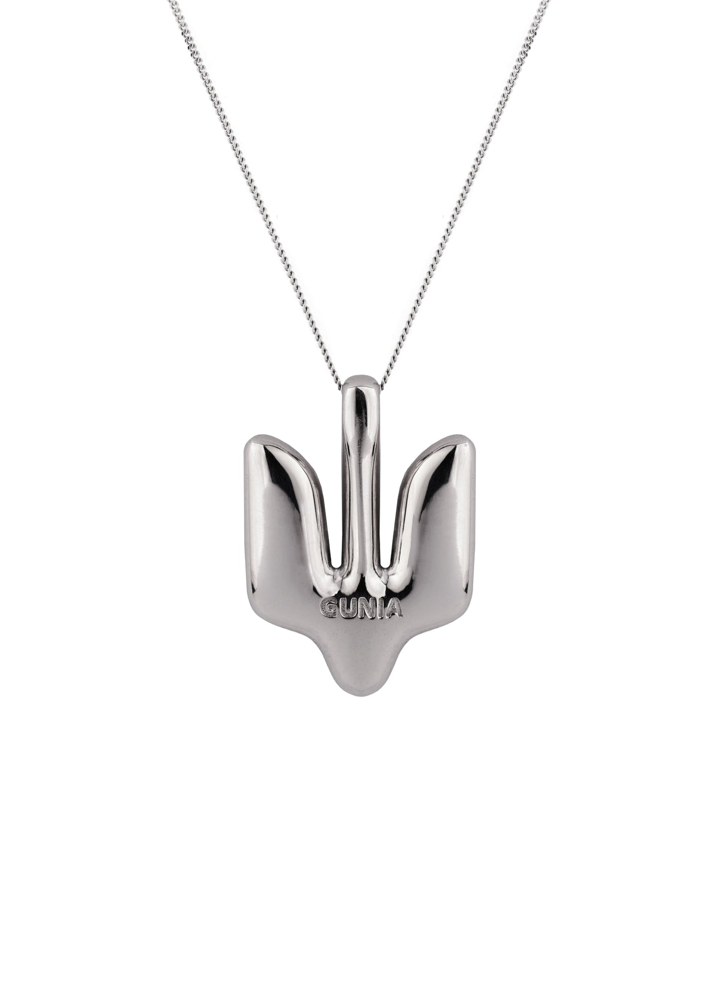 Silver Pendant Trident Big