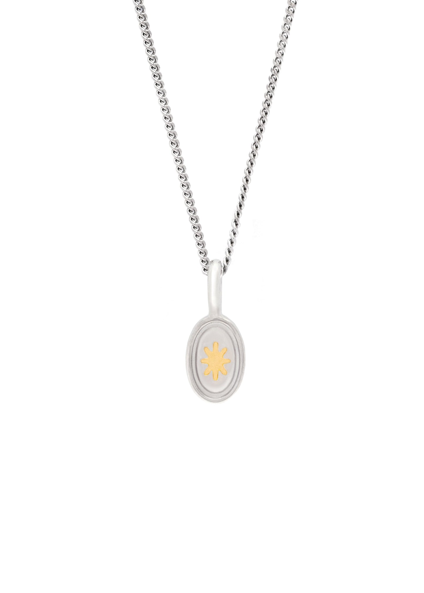 Silver Necklace with a Heart and Pendants