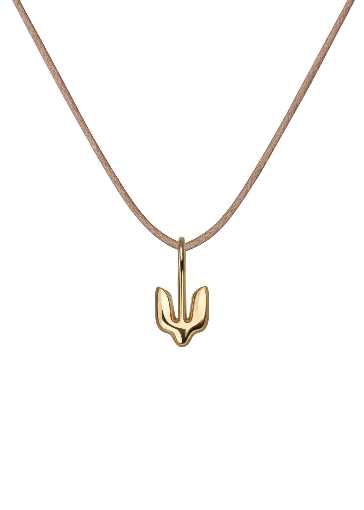 Gold Plated Pendant Trident for children