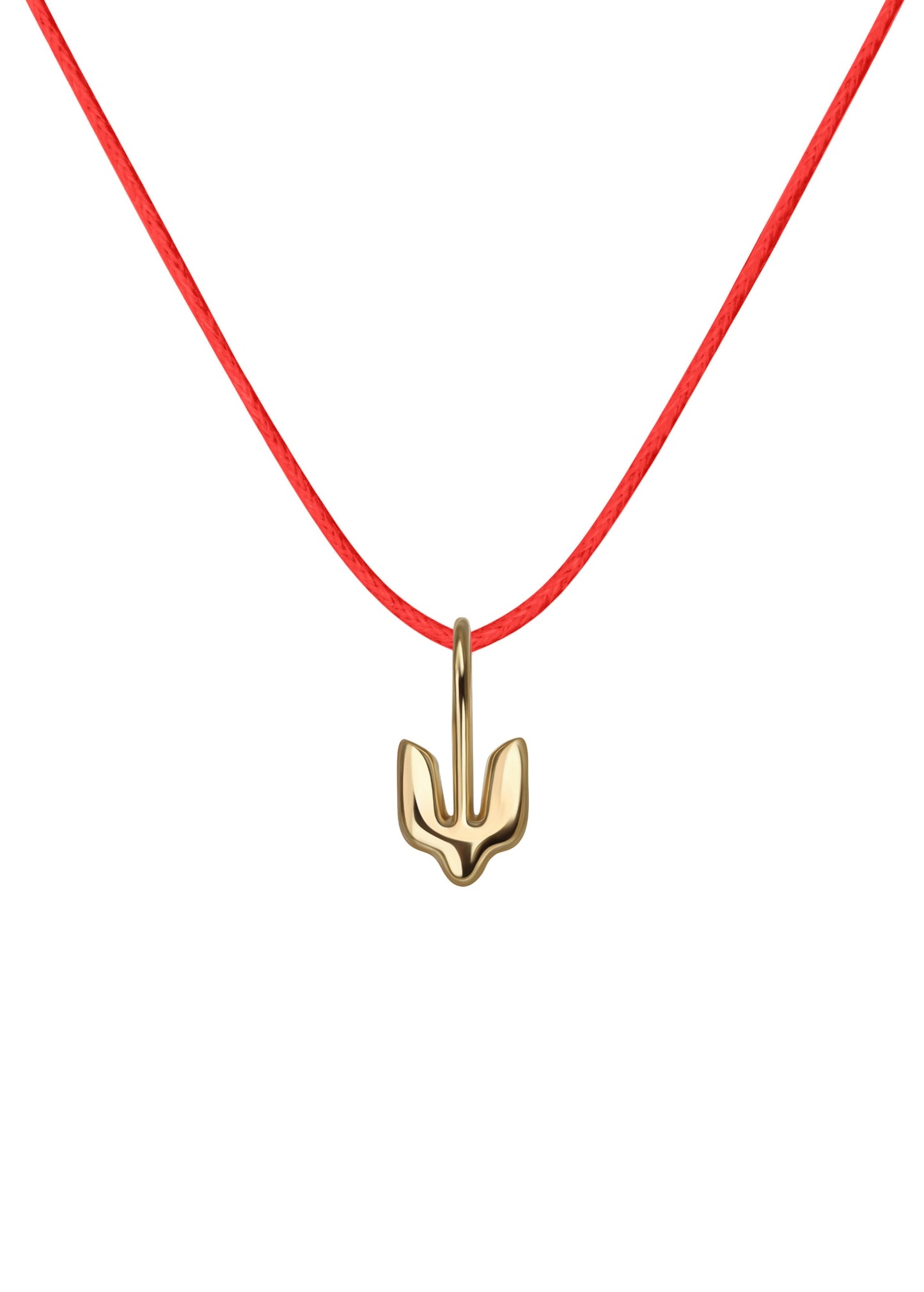 Gold Plated Pendant Trident for children