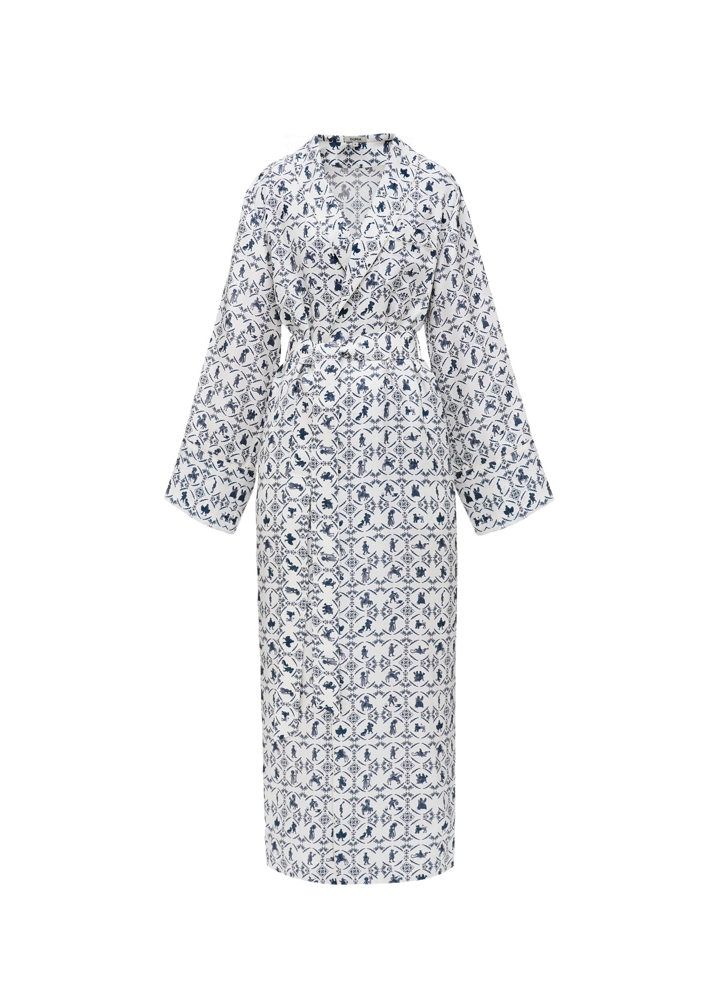 Long Silk Robe Vechornytsi in White
