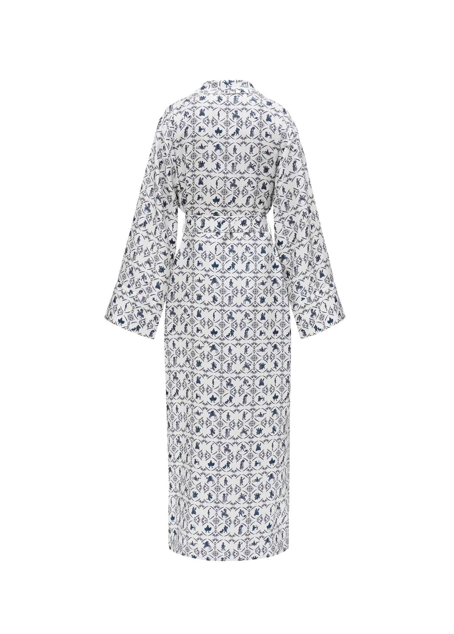 Long Silk Robe Vechornytsi in White