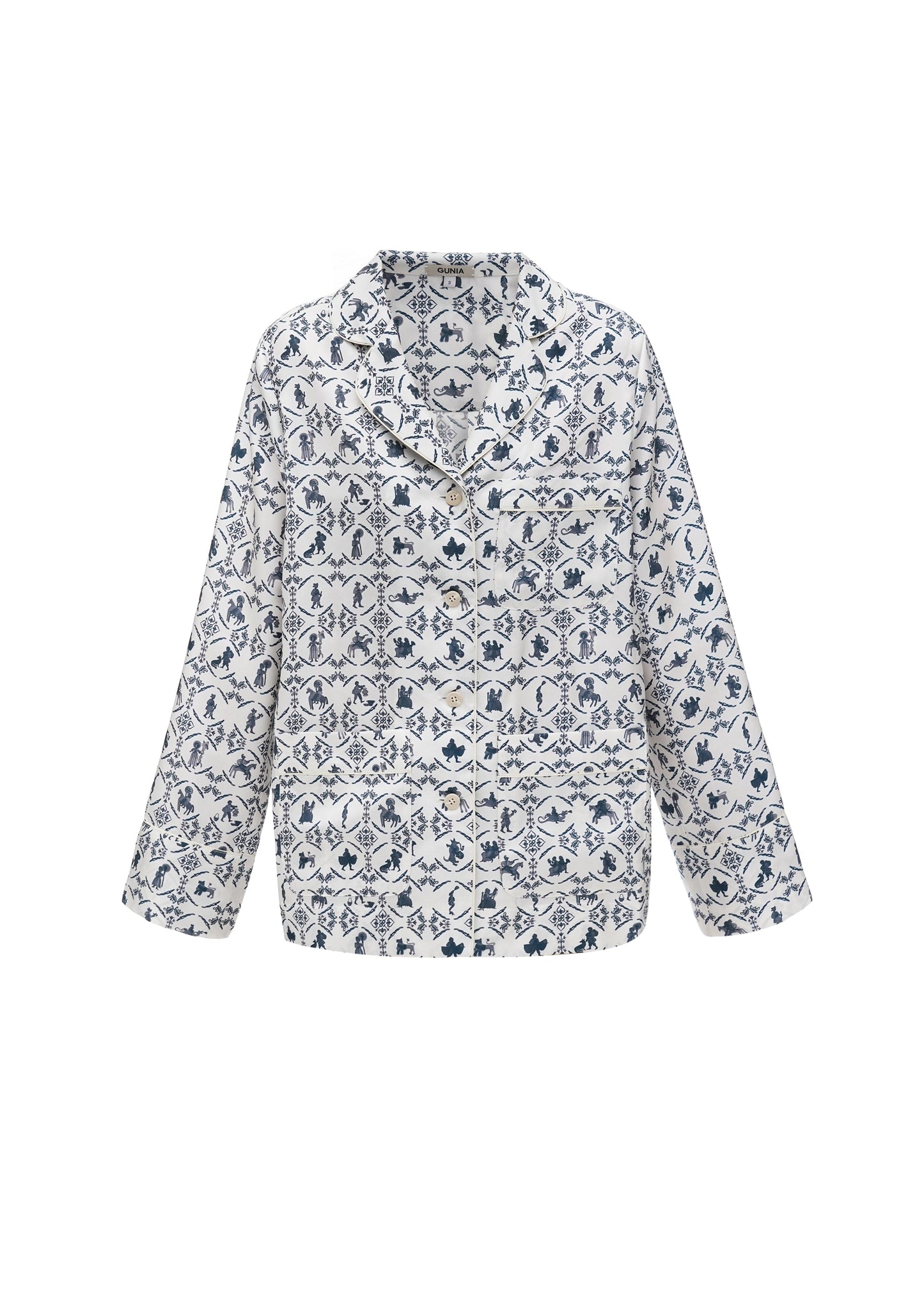 Silk shirt 'Vechornytsi' in milk