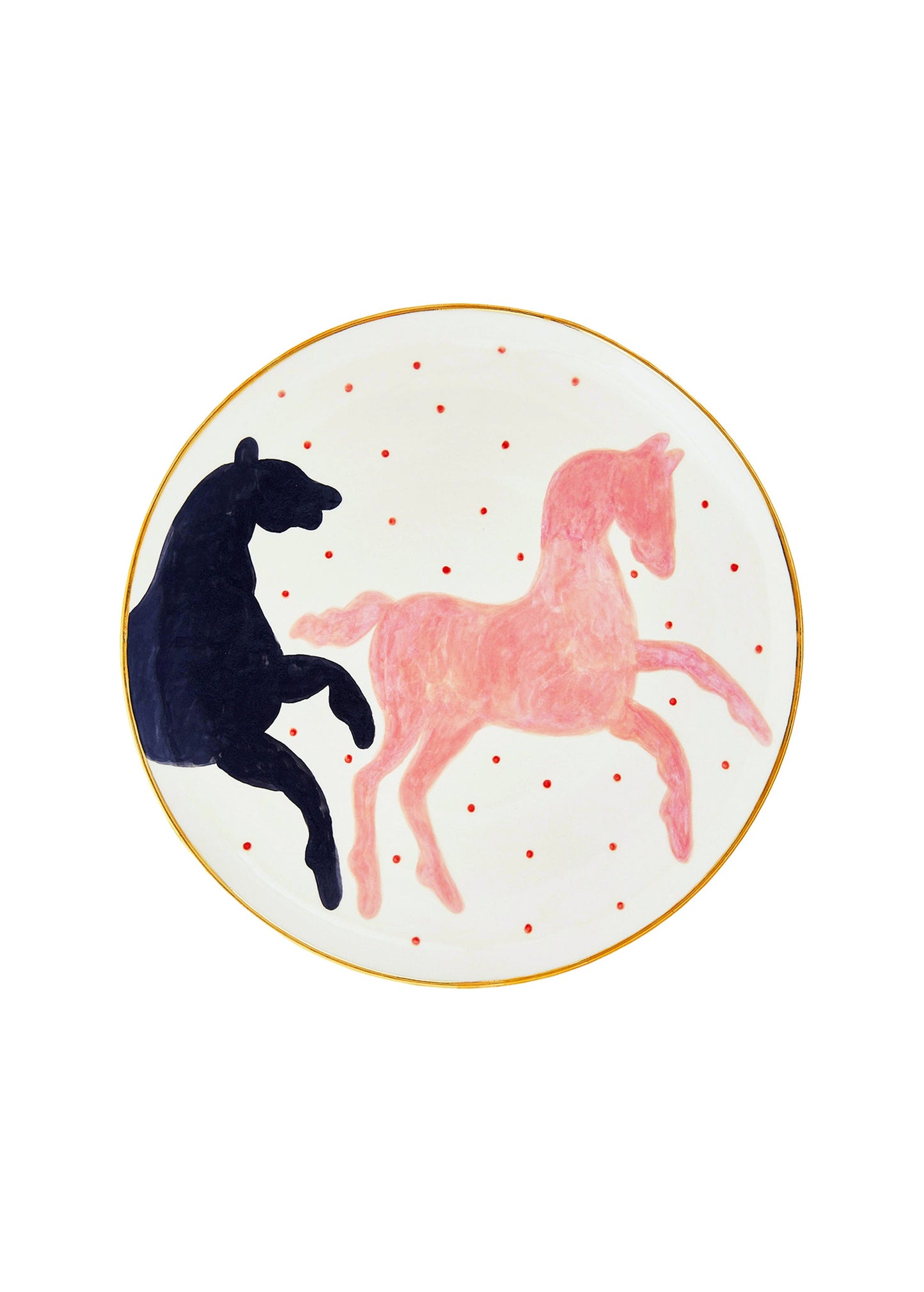 Ceramic plate with horses