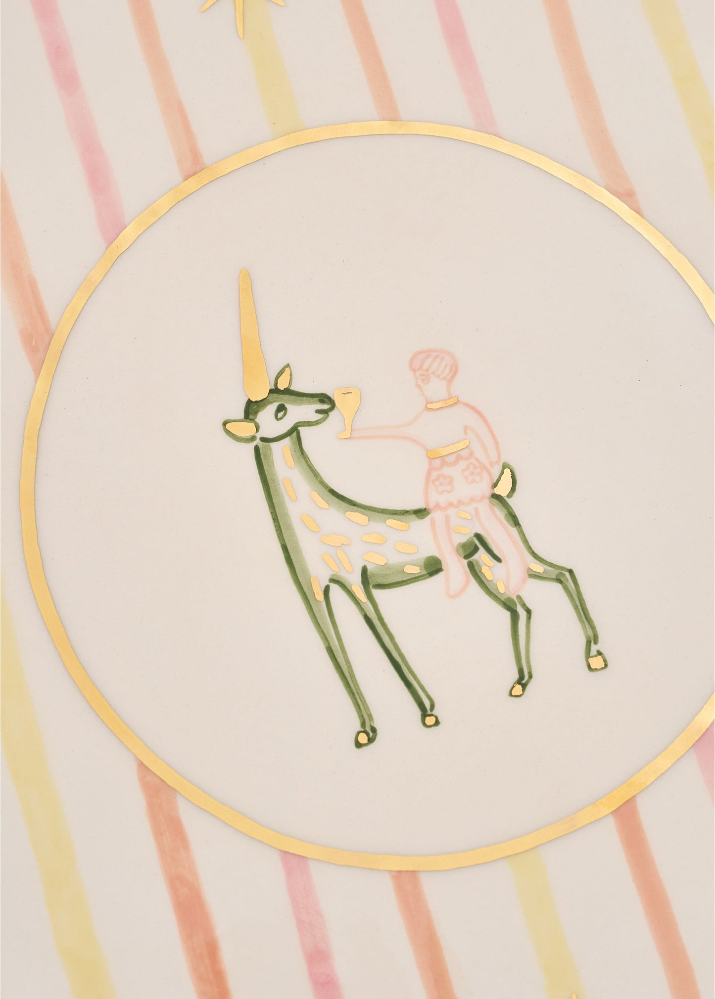 Unicorn Plate in Pink