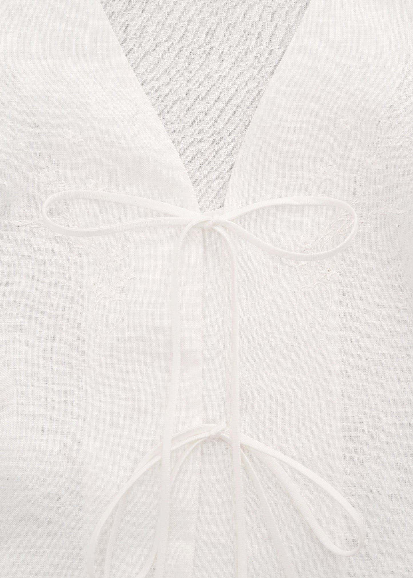 Zena Robe With Ties in Milk