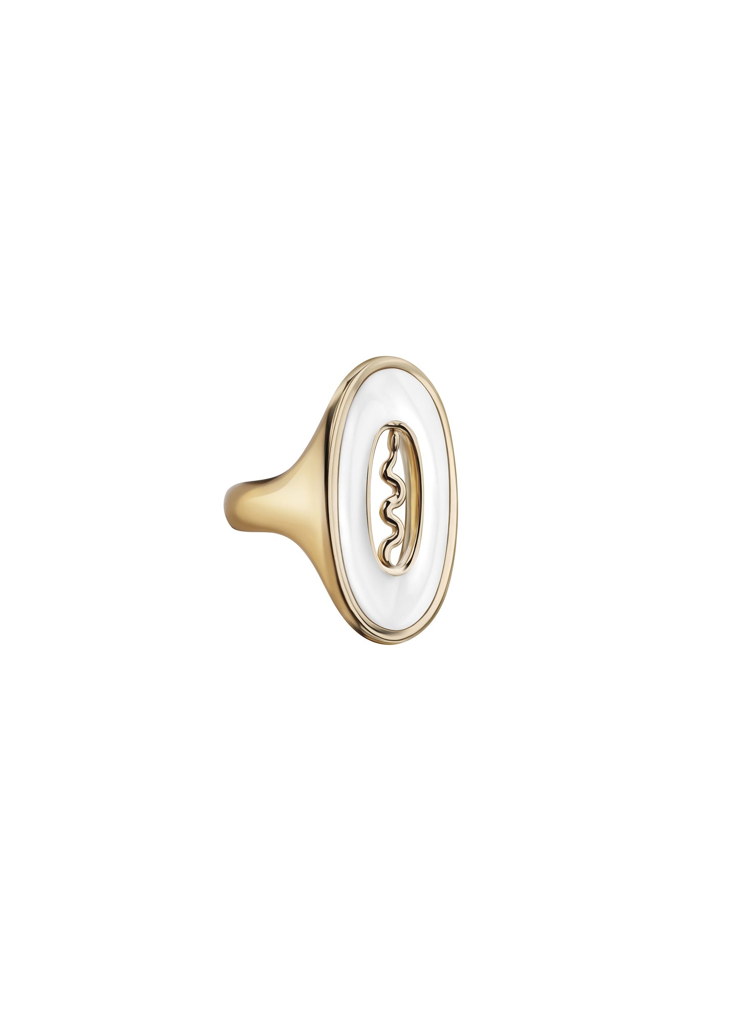 Serpent Ring in White