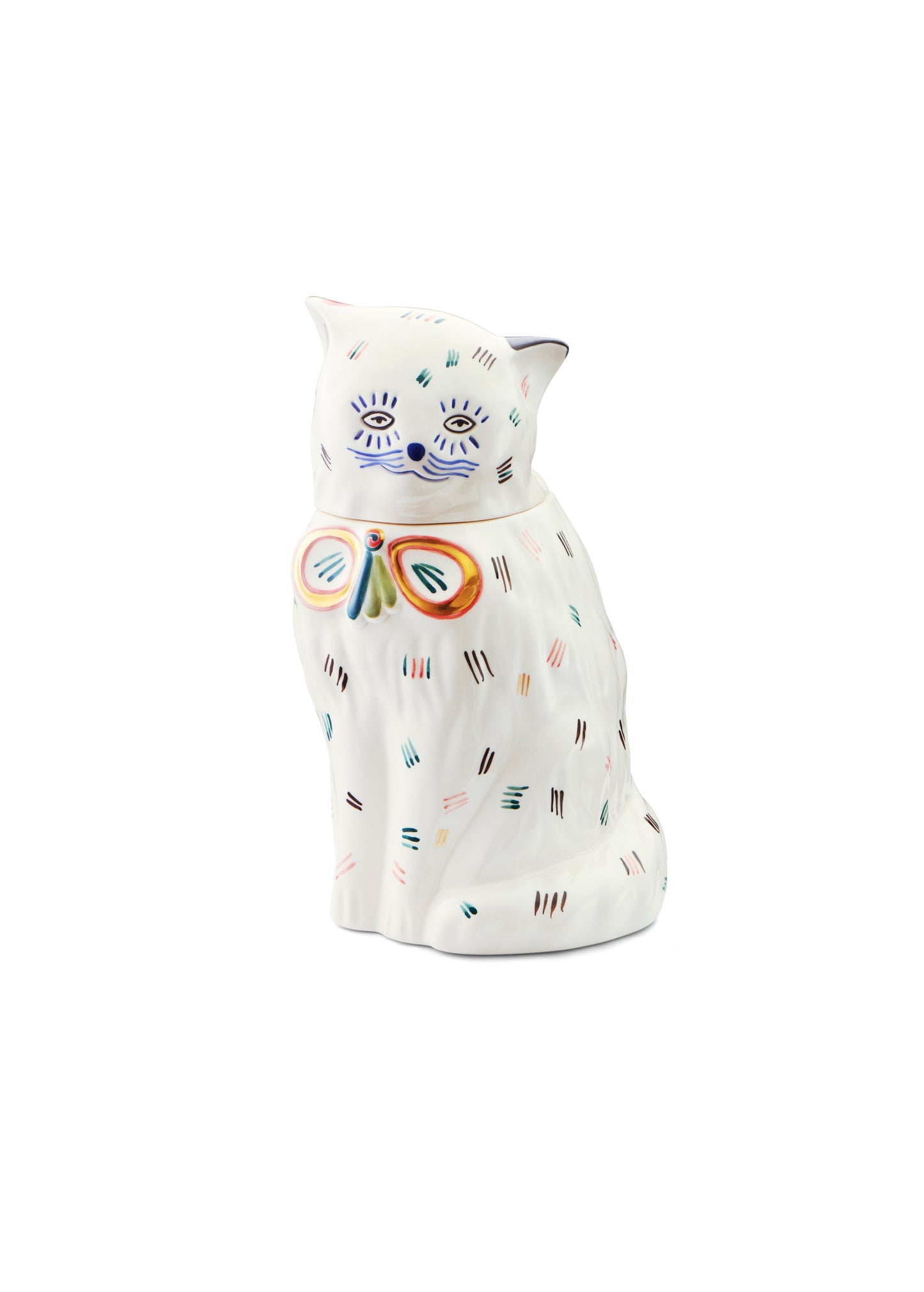 Kitten-shaped ceramic container