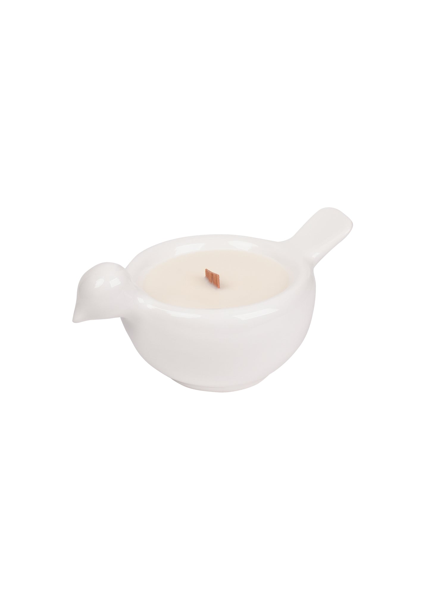Bird Candle White Blossom
