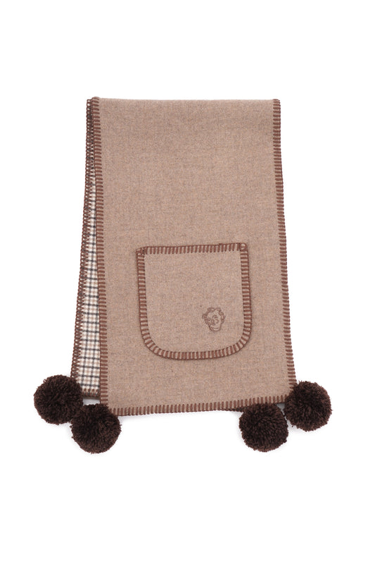 GUNIA Cashmere Scarf in Brown