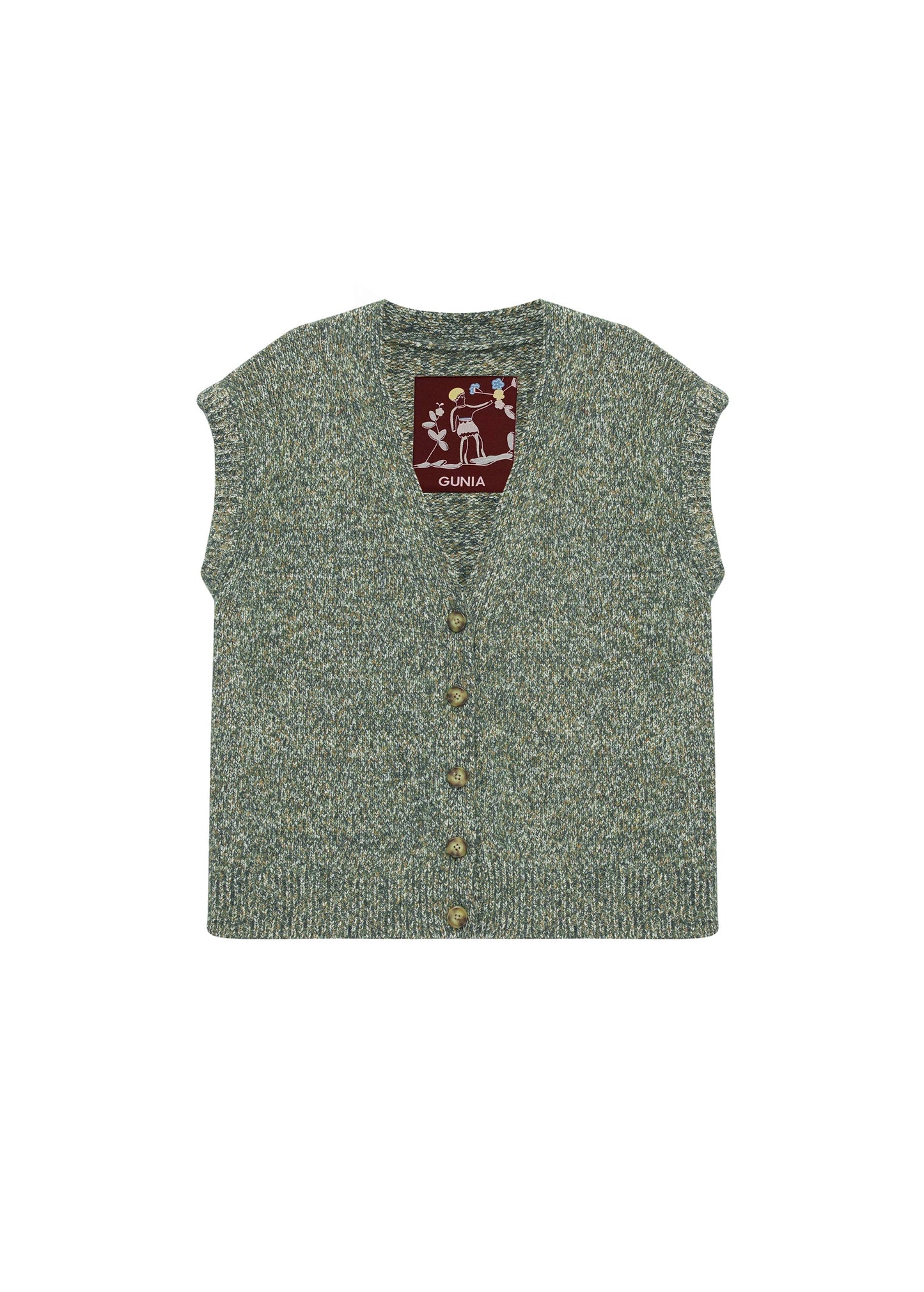 Mélange Button Up Vest