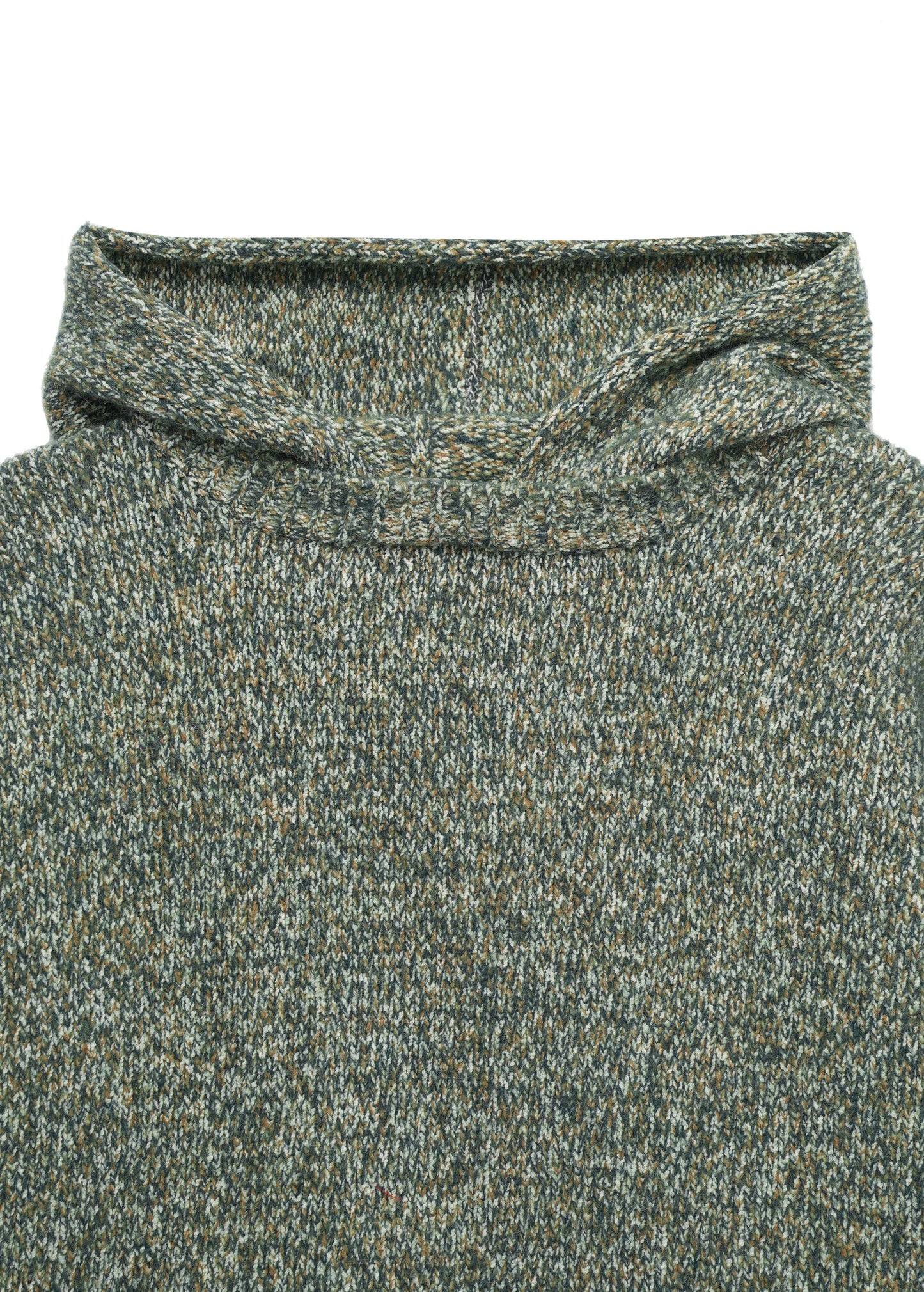 Hooded Mélange Sweater in Green