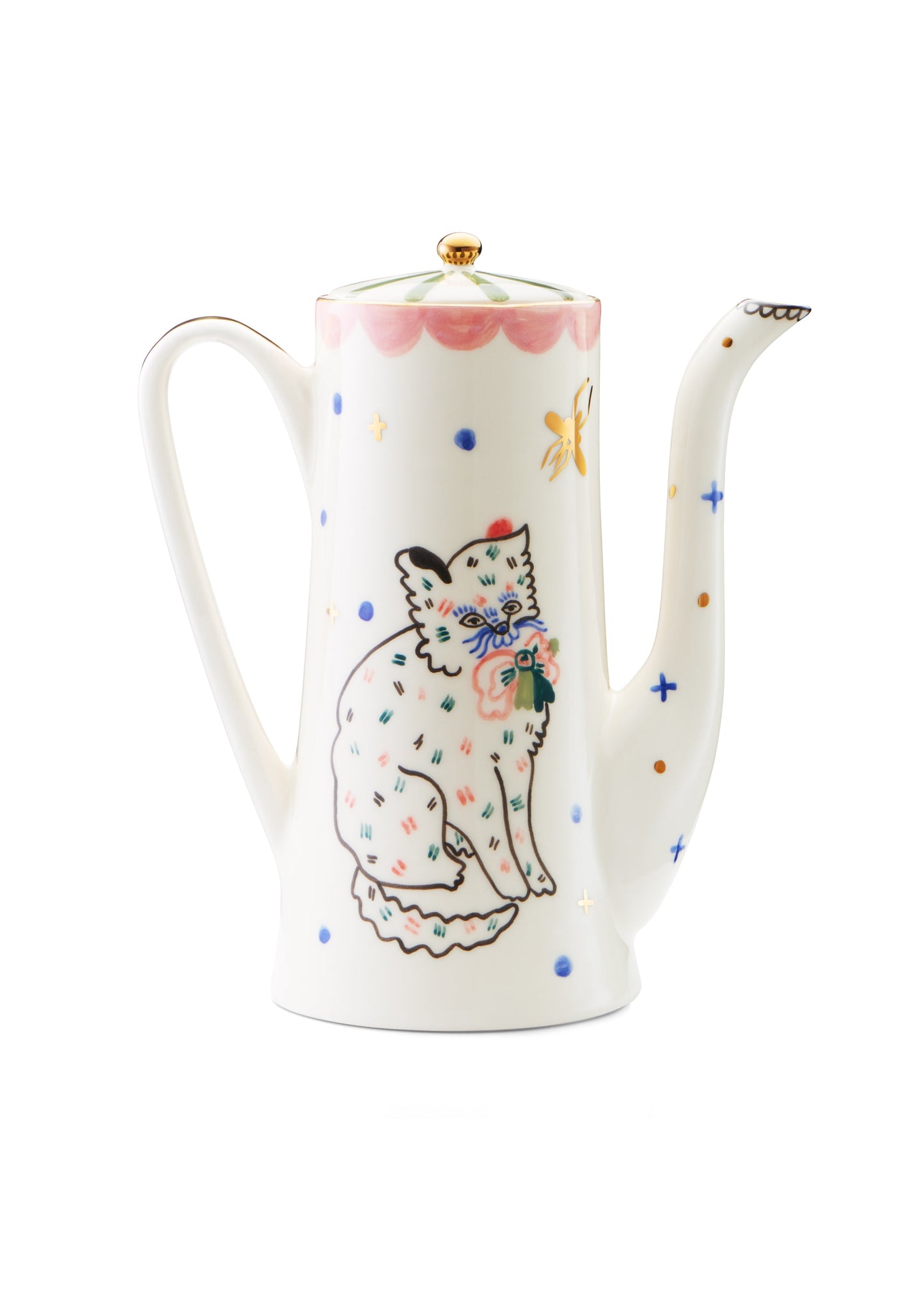 Teapot with cat