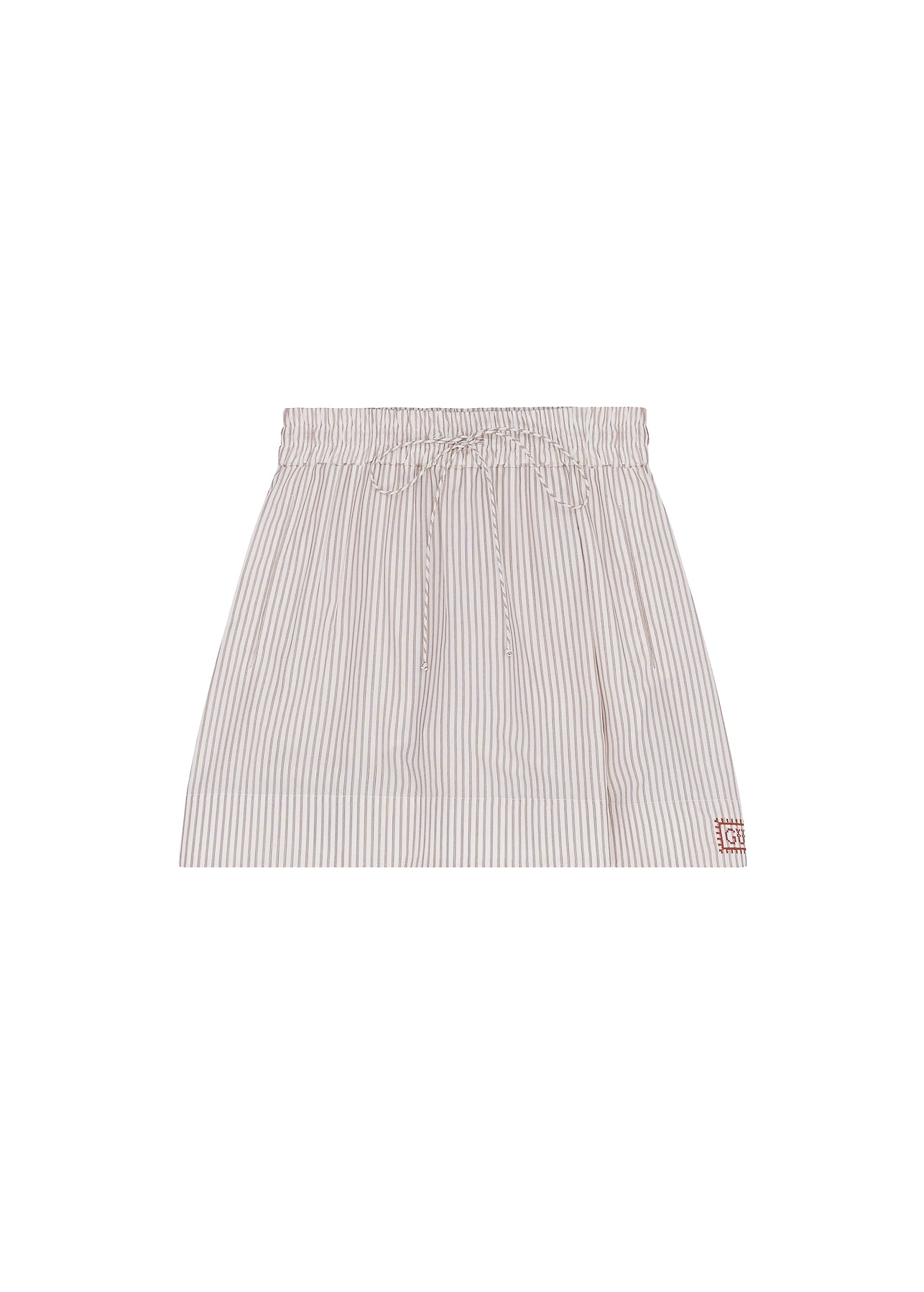 Skirt-Like Striped Shorts