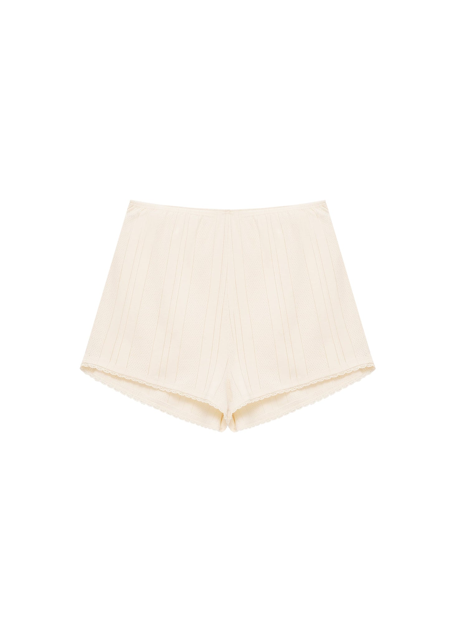 Textured Shorts in Milk