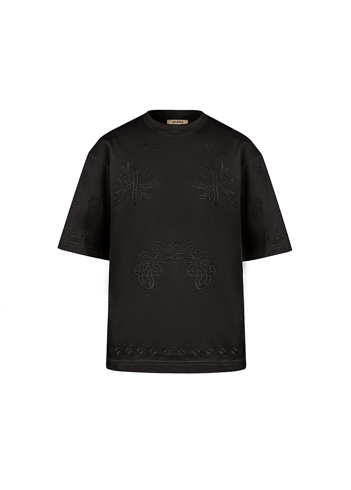MALVA black еmbroidered t-shirt