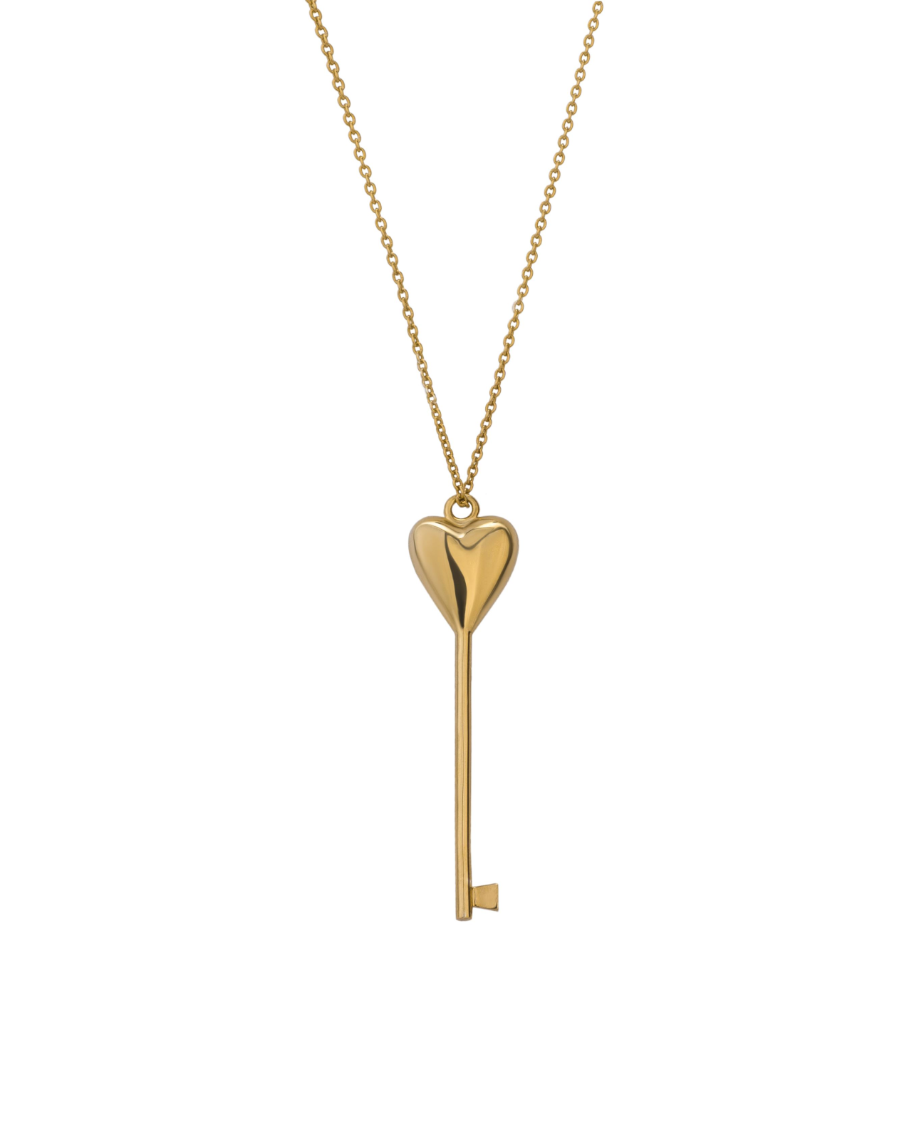 Gold Plated Key to the Heart Pendant