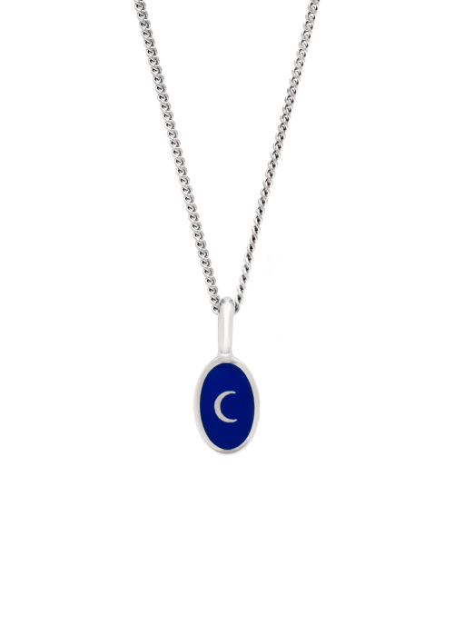 Silver pendants with a star and moon