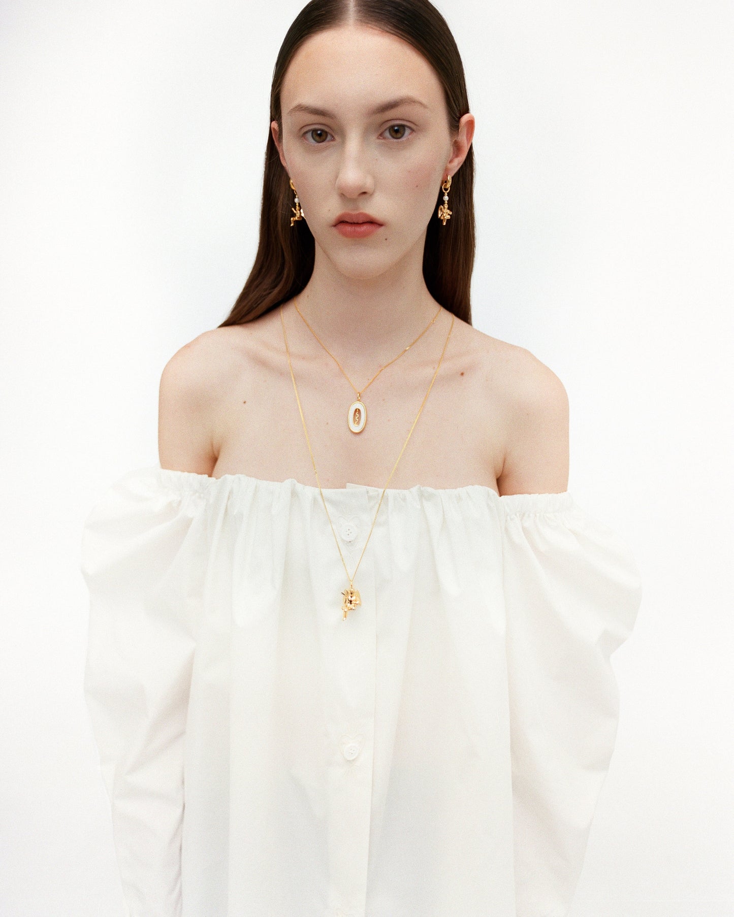 Oryslava Embroidered Shirt in Milk