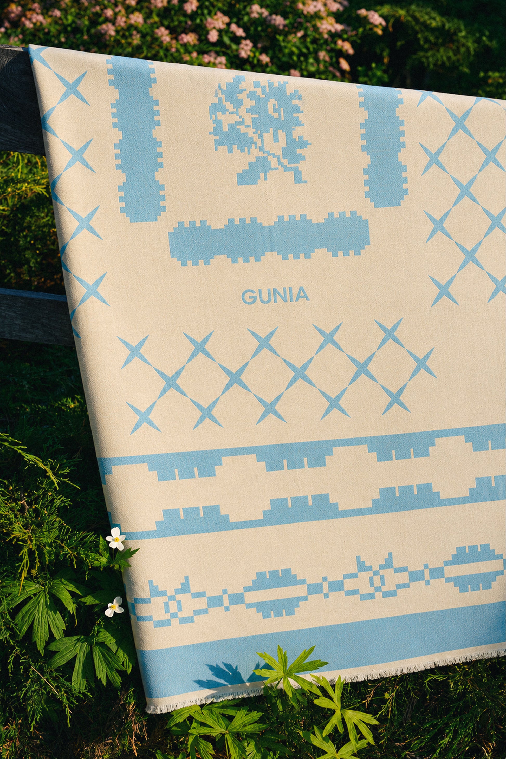 Ruzha Throw Blanket in Blue slide 3