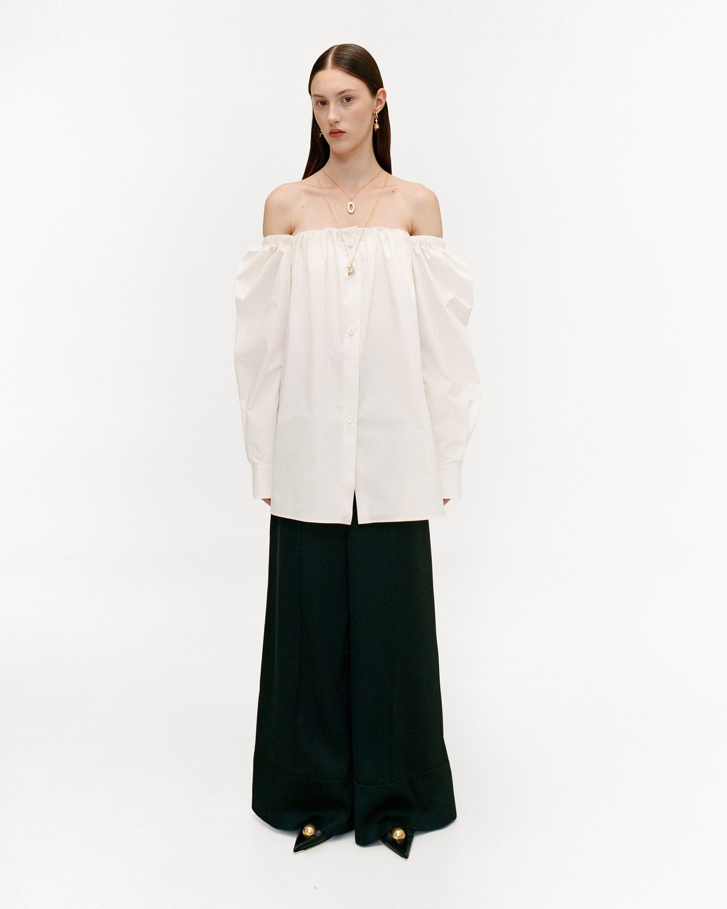 Oryslava Embroidered Shirt in Milk