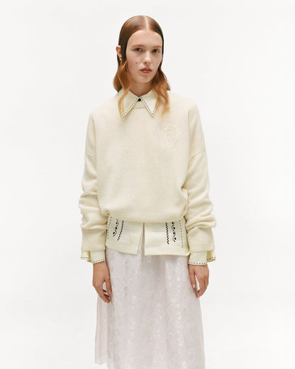 Sweater with Angel in Milk