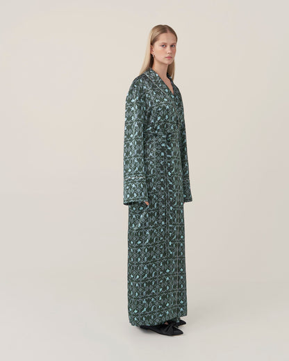 Long Silk Robe Vechornytsi in Dark