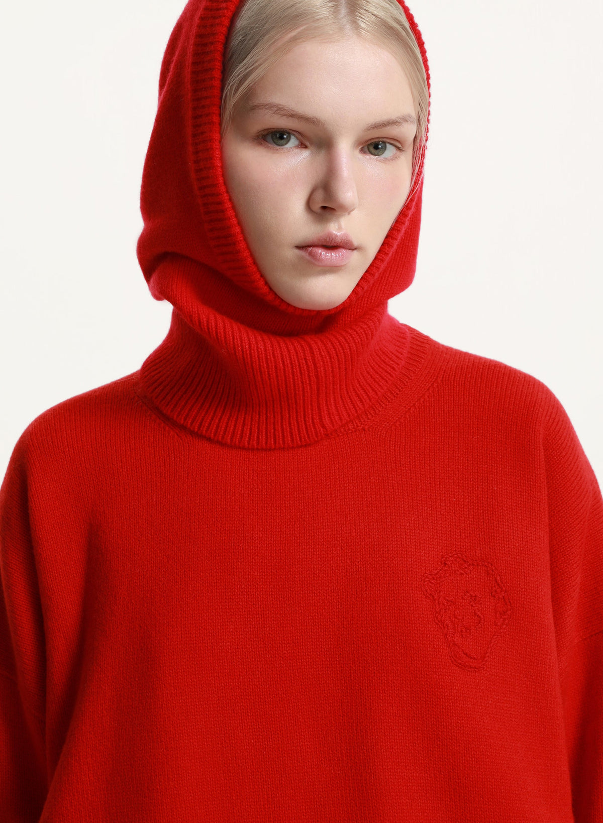 Sweater with GUNIA Embroidery in Red