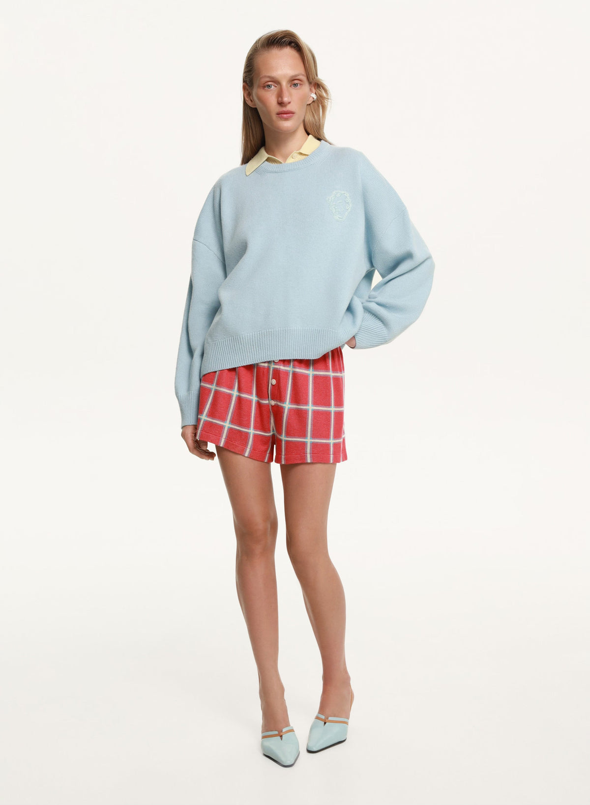 Sweater with GUNIA Embroidery in Blue slide 2