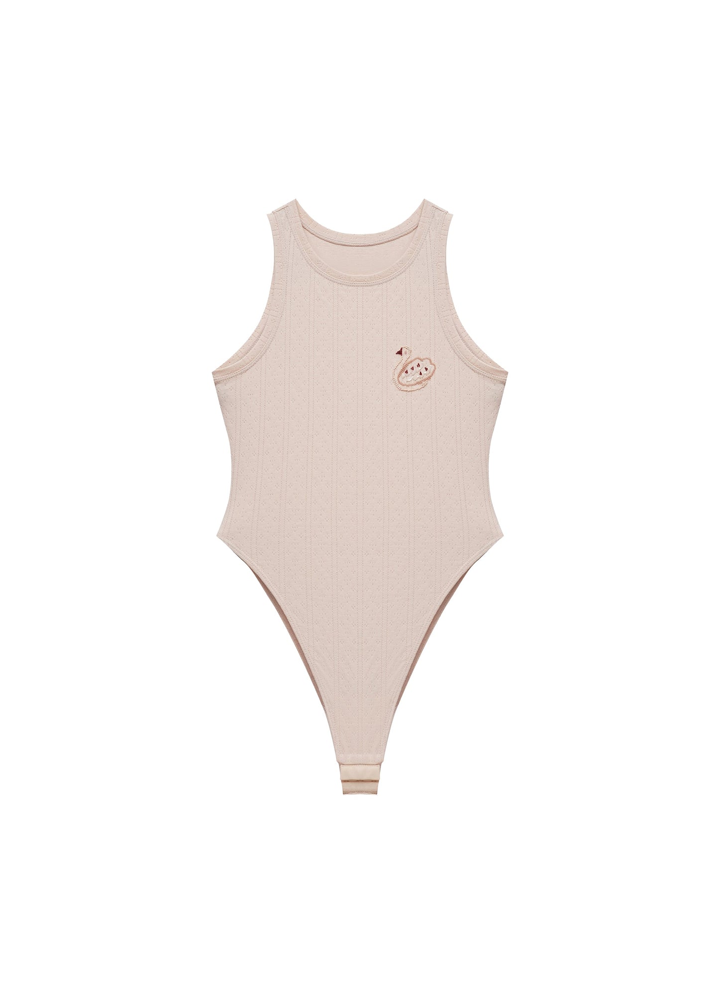 Textured Sleeveless Bodysuit