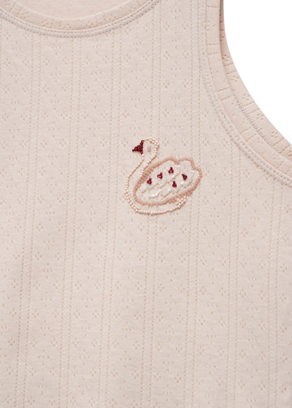 Textured Sleeveless Bodysuit