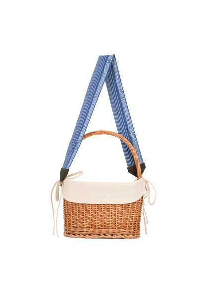 Easter Cradle-Like Basket with a blue strap