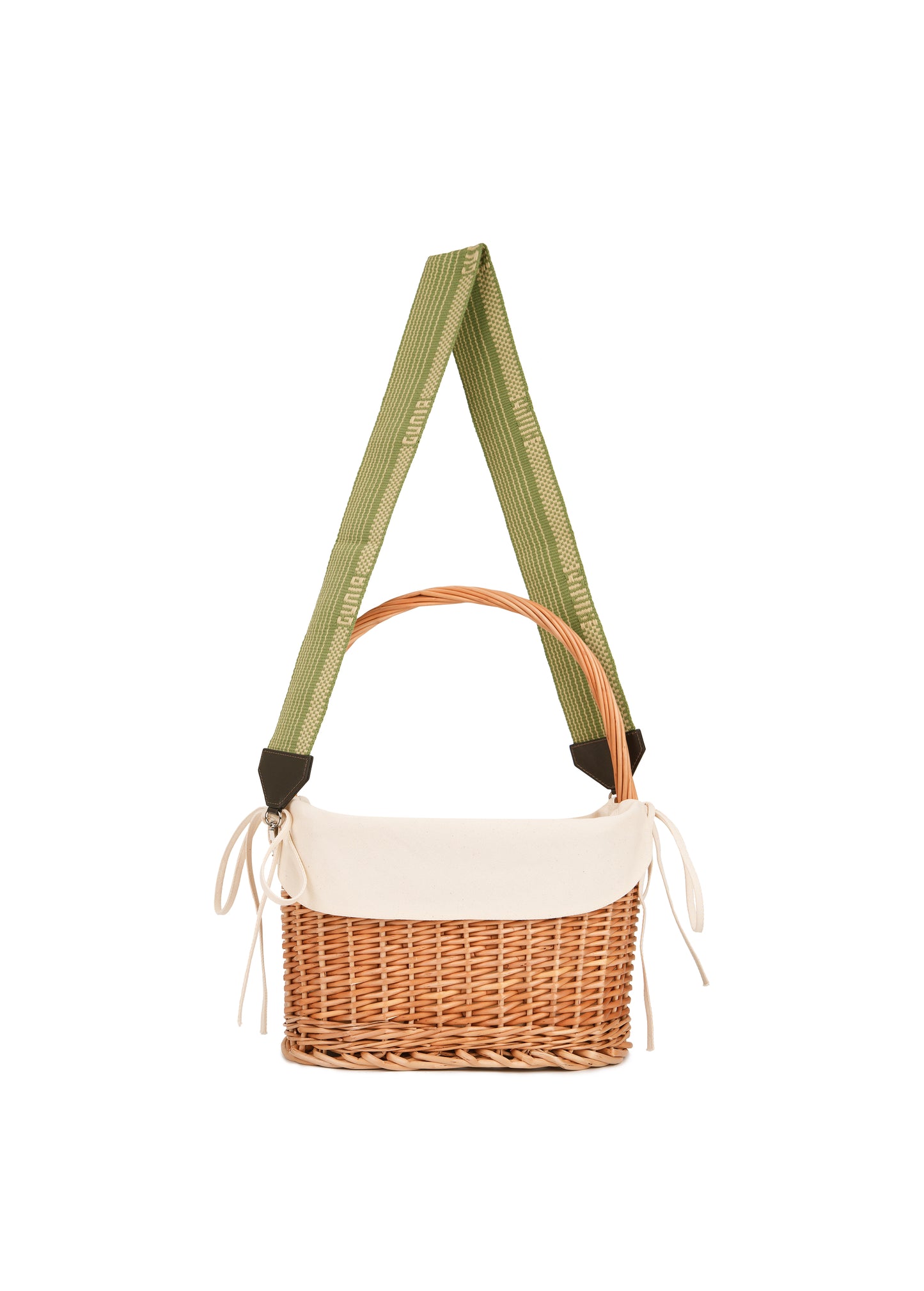 Easter Cradle-Like Basket with a green strap